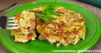 Fritada de batata com linguiça