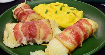 Rolê de peixe recheado